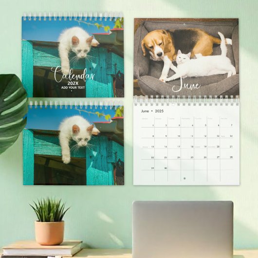2025 Pet Custom Foto Chic Calligraphy Calendar Kalender