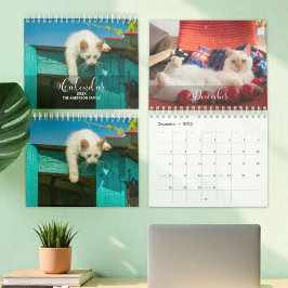 2025 Pet Custom Foto Chic Calligraphy Calendar Kalender