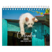 2025 Pet Custom Foto Chic Calligraphy Calendar Kalender (Titelbild)