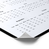2025 Pferdewall-Kalender-Poster Poster (Ecke)