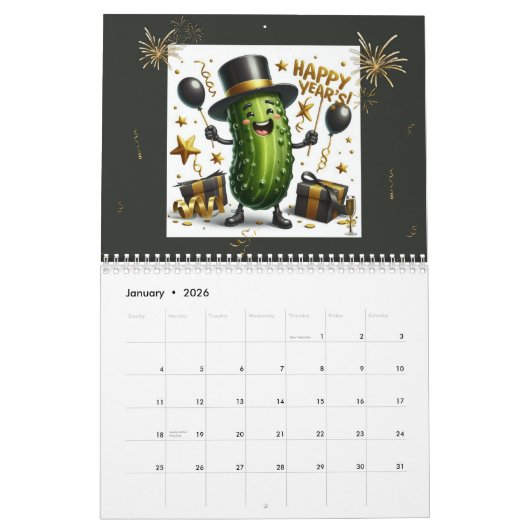 2025 Pickle-Zeichen Kalender (Jan 2026)