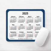 2025 Police Box Blue 52 Weeks Calendar by Janz Mousepad (Mit Mouse)
