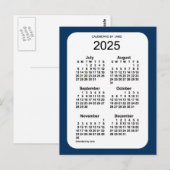 2025 Police Box Blue 6 Month Mini Kalender von Jan Postkarte (Vorne/Hinten)