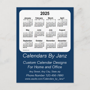 2025 Police Box Blue Business Kalender von Janz Postkarte