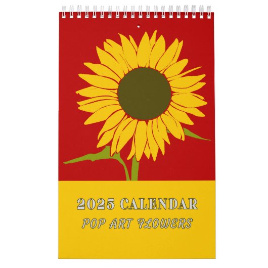2025 Pop Art Blume Kalender, Bold & Colorful Kalender (Titelbild)