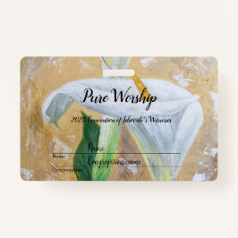 2025 Pure Worship acrylics customize text Ausweis