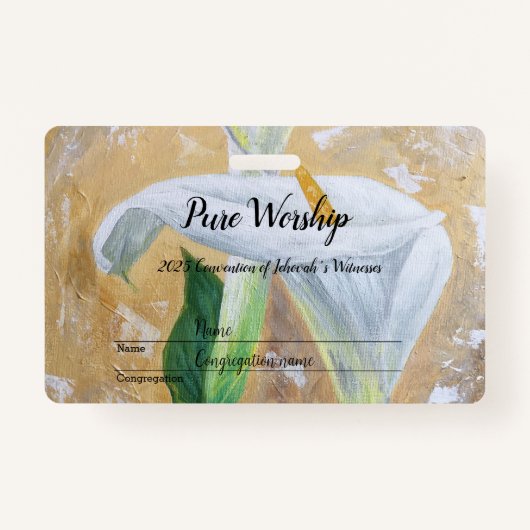2025 Pure Worship acrylics customize text Ausweis (Rückseite)