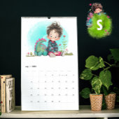 2025 Quirky Boy & Dinosaurier Cartoon Kalender