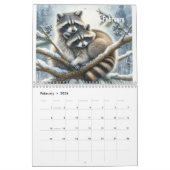 2025 Raccoon Family Fun Animals Kalender (Feb 2026)