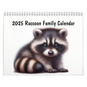 2025 Raccoon Family Fun Animals Kalender (Titelbild)