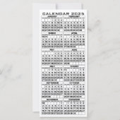 2025 Rack Card Leaf Calendar Holidays (Vorderseite)