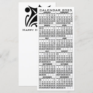 2025 Rack Card Leaf Calendar Holidays
