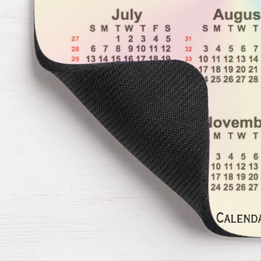2025 Rainbow Cloud 52 Week Calendar by Janz Mousepad (Ecke)