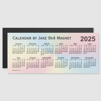 2025 Rainbow Cloud Calendar by Janz 9x4 Magnet