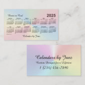 2025 Rainbow Cloud Calendar by Janz Visitenkarte (Vorne/Hinten)