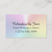 2025 Rainbow Cloud Calendar by Janz Visitenkarte (Rückseite)