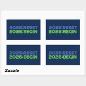 2025:RESET/2026:BEGIN Aufkleber (Blatt)