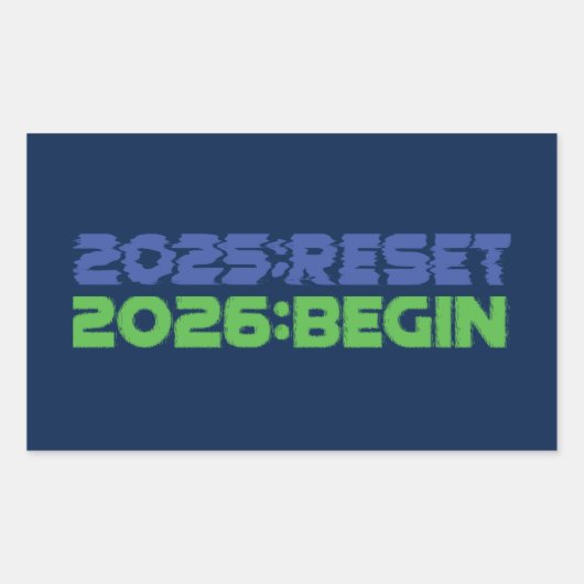 2025:RESET/2026:BEGIN Aufkleber (Vorderseite)