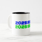 2025:RESET/2026:BEGIN Mug Zweifarbige Tasse (Vorderseite Links)