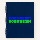 2025:RESET/2026:BEGIN Spiral Notebook Notizblock (Vorderseite)