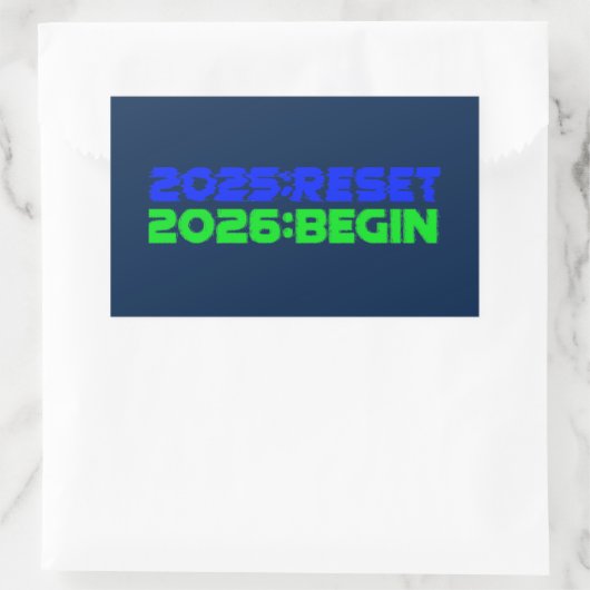 2025:RESET/2026:BEGIN Sticker (Tasche)