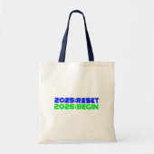 2025:RESET/2026:BEGIN Tote Bag Tragetasche (Vorne)