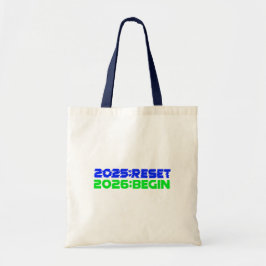 2025:RESET/2026:BEGIN Tote Bag Tragetasche