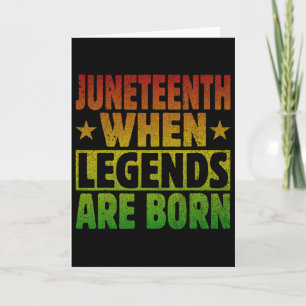 2025 Retro 19. Juni Geburtstag - 1865 Juneteenth B Karte
