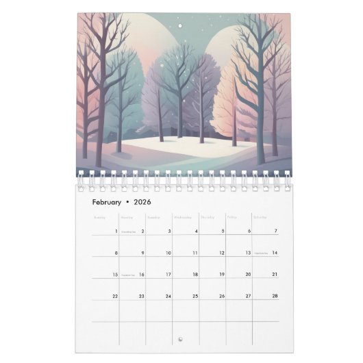 2025 Retro Saisonkalender | Vibrant Pastel Kalender (Feb 2026)