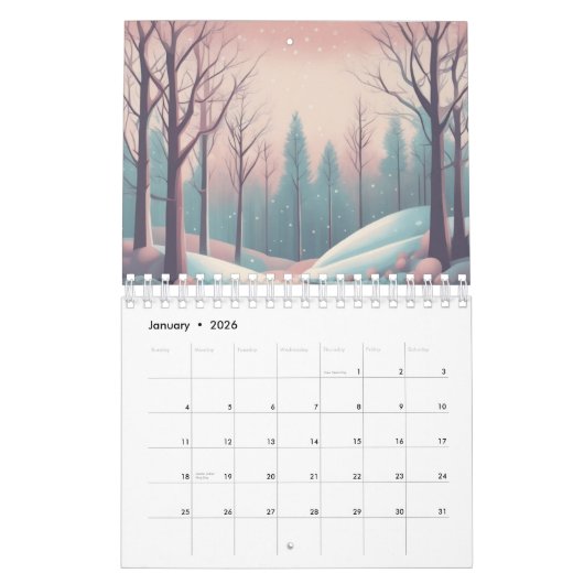 2025 Retro Saisonkalender | Vibrant Pastel Kalender (Jan 2026)