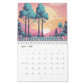 2025 Retro Saisonkalender | Vibrant Pastel Kalender (Mär 2027)