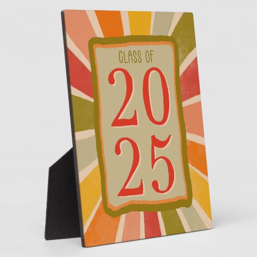 2025 Retro Stylish Fun Modern Grad Card Fotoplatte (Seite)