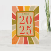 2025 Retro Stylish Fun Modern Grad Card Karte (Vorderseite)