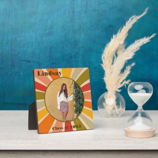 2025 Retro Stylish Fun Modern Grad Custom Fotoplatte (InSitu)
