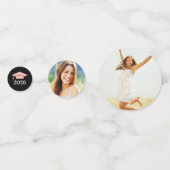 2025 Rose Gold Custom Foto Graduation Party Konfetti (Vorderseiten)