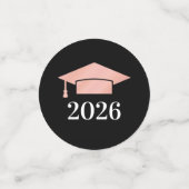 2025 Rose Gold Custom Foto Graduation Party Konfetti (Klein Vorderseite)