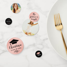 2025 Rose Gold Custom Foto Graduation Party Konfetti