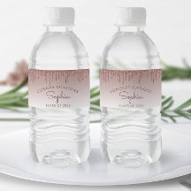 2025 Rose Gold Glitzer Tropfen Graduation Party