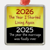 2025 Scheidung Neue Anfänge Metal Ornament (Vorne)