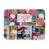 2025 Schlange Blume Chinesisch Neues Jahr 3 Fotos Magnet (Horizontal)