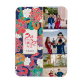 2025 Schlange Blume Chinesisch Neues Jahr 3 Fotos Magnet (Vertikal)