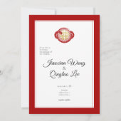 2025 Schlangenjahr Zweites Glück Chinesische Hochz Einladung (Rückseite)