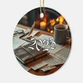 2025 Schriftsteller Keramik Ornament (Links)