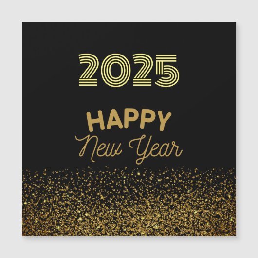 2025 - Schwarz/Gold-Magnetkarte Magnetkarte (Vorderseite)