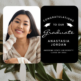 2025 Schwarz-weißer Abschluss für kundenspezifisch Fächer