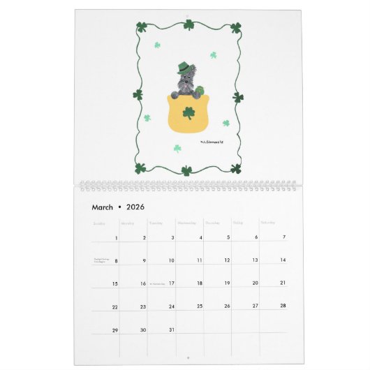 2025 Scotties and Friends Kalender (Mär 2026)