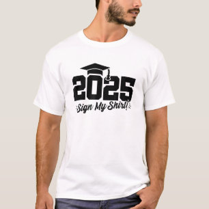 2025 Senior Abschluss, Klasse 2025, Autogramm T-Shirt