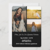 2025 Senior Announcement Card - Minimalistisch Gra Einladung (Rückseite)