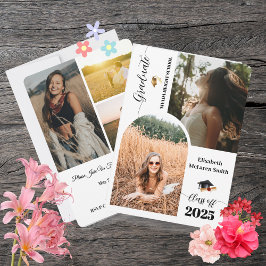 2025 Senior Announcement Card - Minimalistisch Gra Einladung