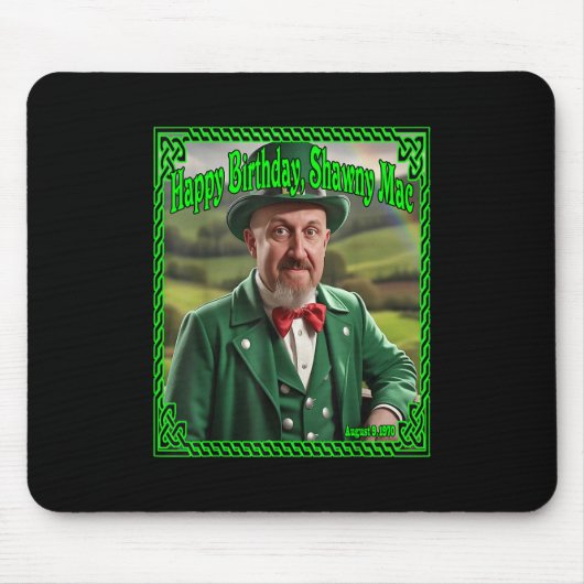 2025 Shawns irischer Geburtstag  Mousepad (Vorne)